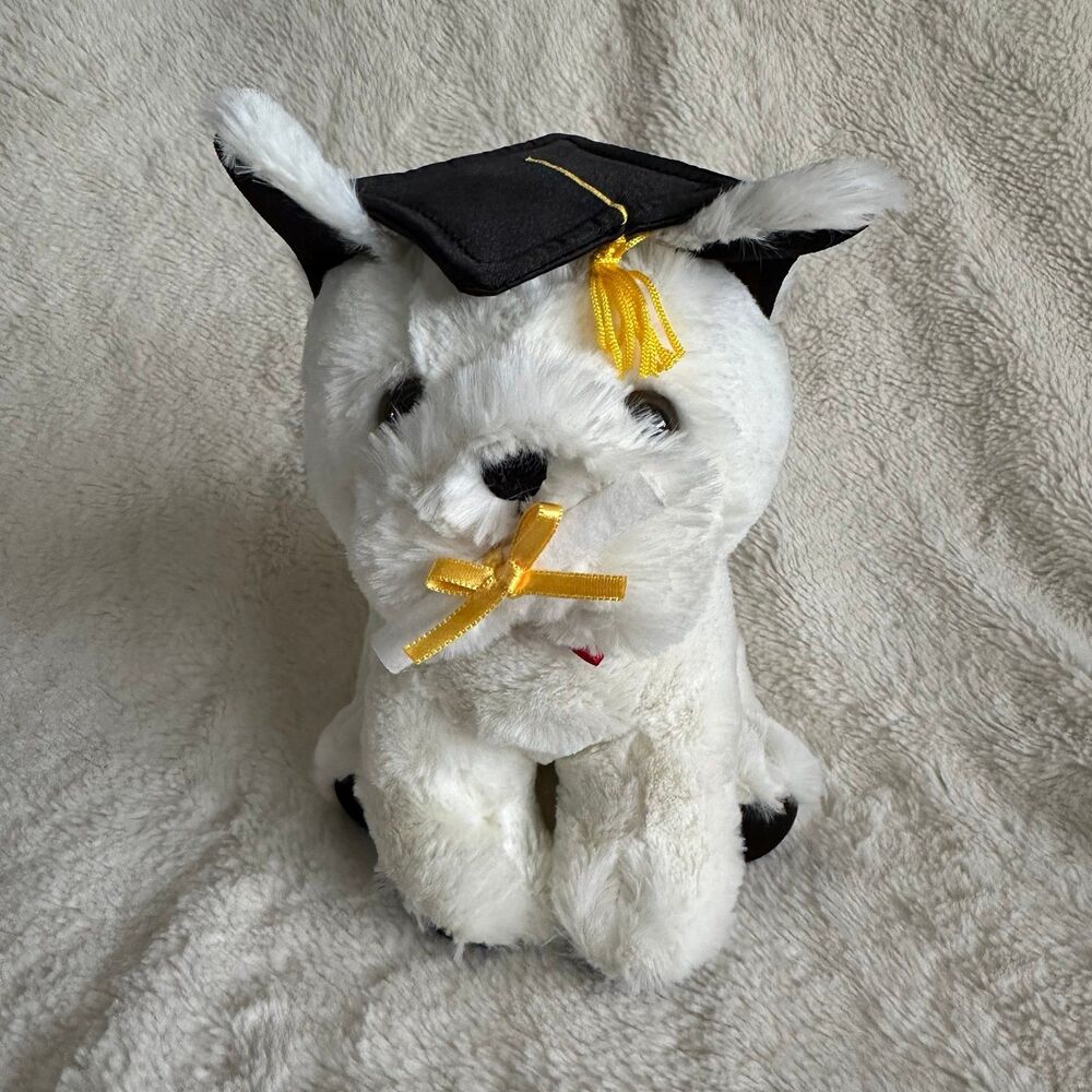 Aurora Jacques French Bulldog Graduation Dog Plush 9” Stuffed Animal Toy Diploma